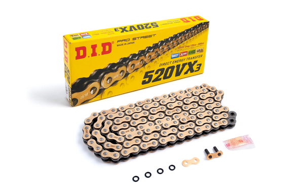 Цепь сальниковая DID 520 VX3 G&B  X-Ring (120 зв.) pitbikemarket.ru