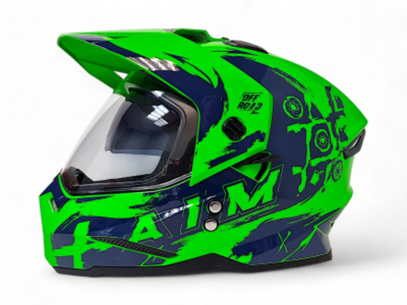 Шлем детский AiM JK802Y Green/Blue, Y/L pitbikemarket.ru